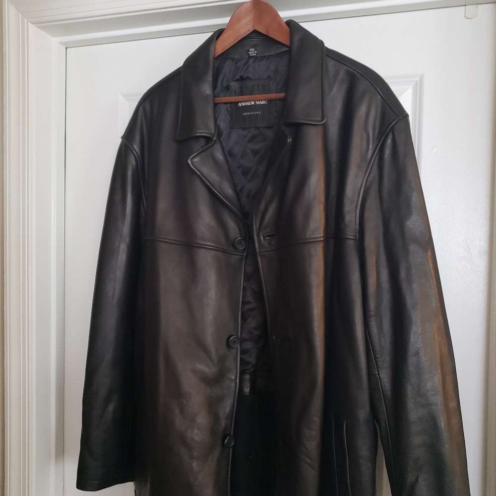 ANDREW MARC MENS VINTAGE LEATHER JACKET